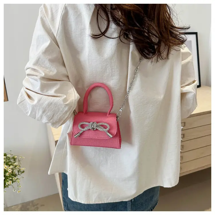 Pink Bow Shoulder Crossbody Bag 2024 Spring New — feature 13