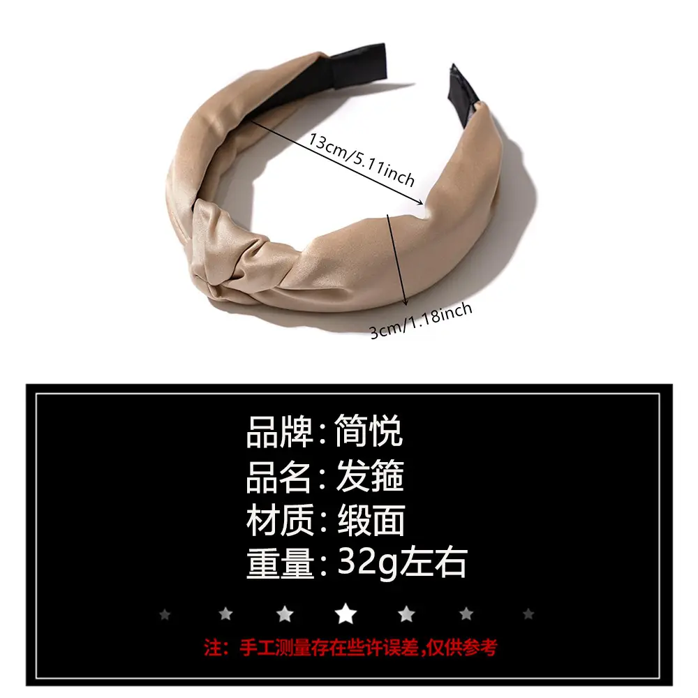 Pink Knotted Satin Headband for Women - Image 17