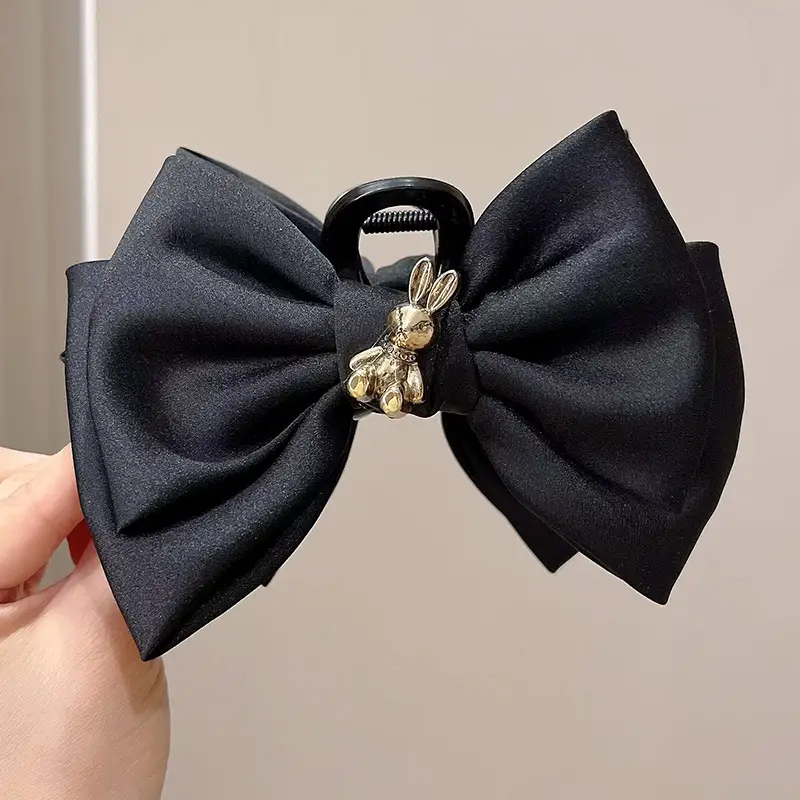 High-grade satin gold rabbit bow