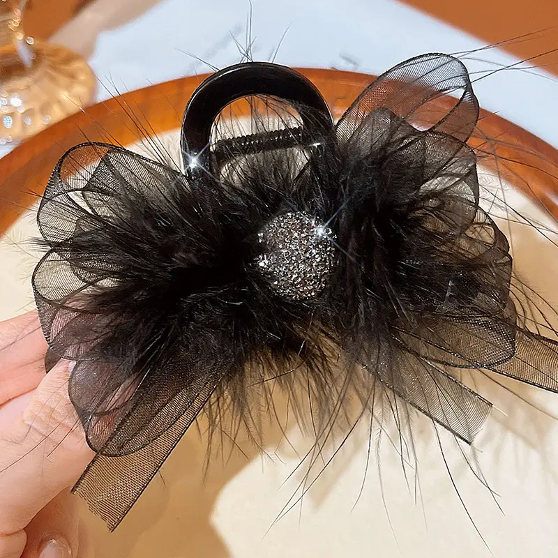 silver drill ball feather grip clip