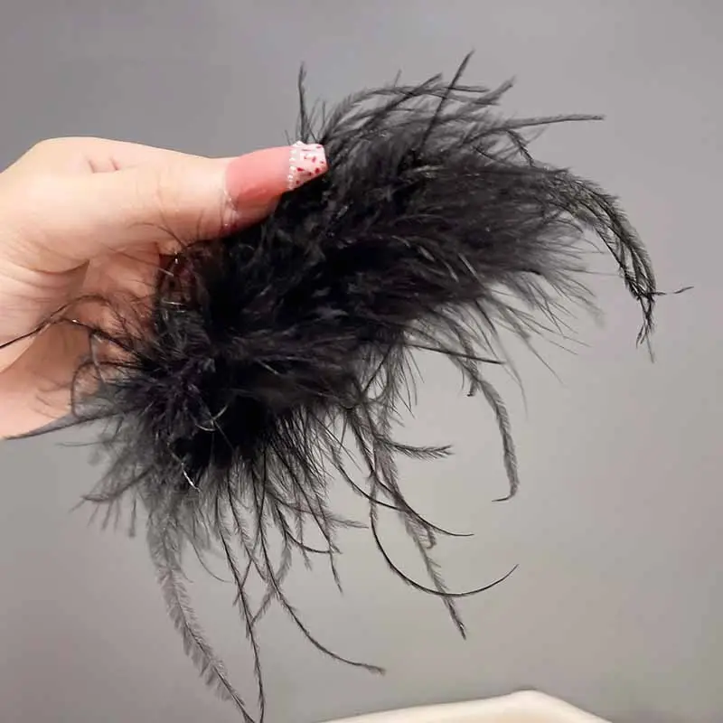 Black Satin Bow Hair Clip with Diamond Back - Image 27