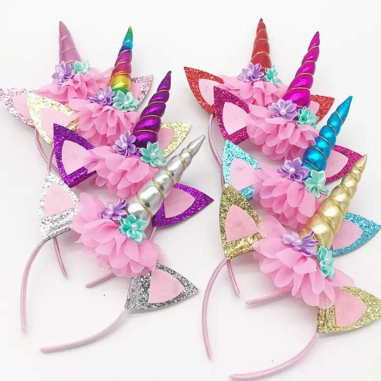Unicorn Hairpin with Glitter Wings for Kids