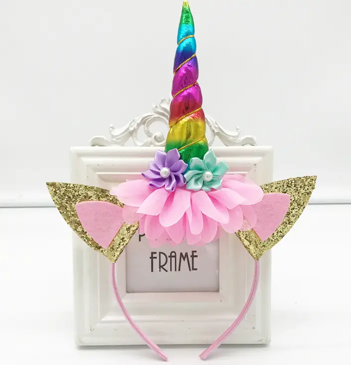 Unicorn Hairpin with Glitter Wings for Kids