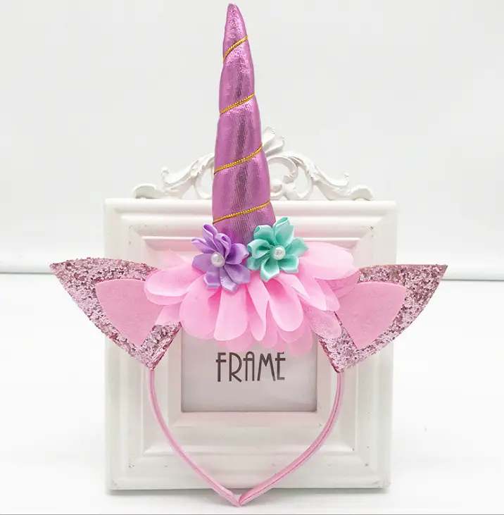 Unicorn Hairpin with Glitter Wings for Kids