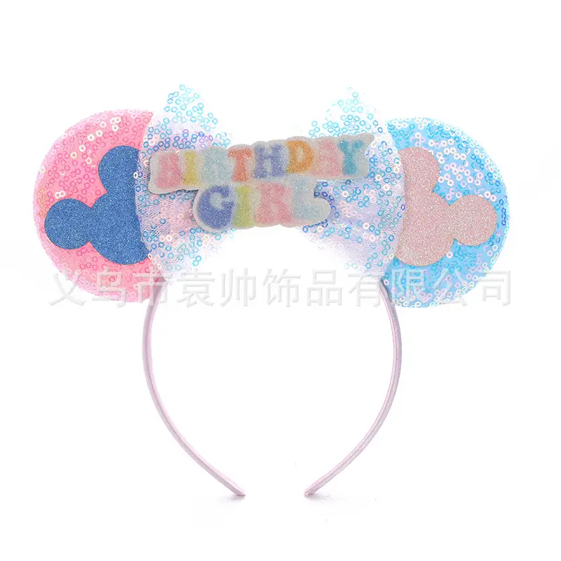 Cross-border Mickey Bow Headbands for Girls Party Accessories