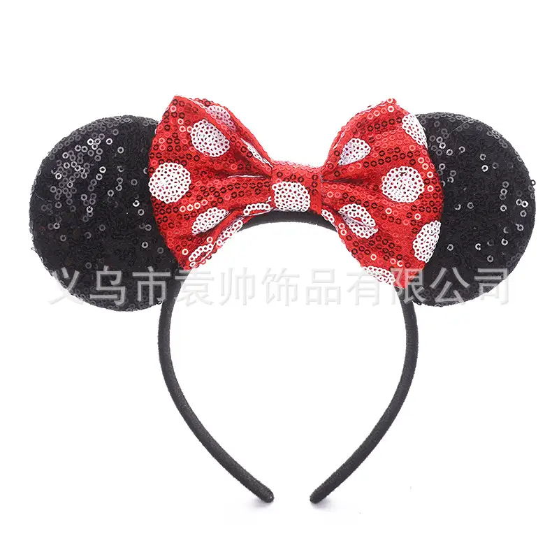 Cross-border Mickey Bow Headbands for Girls Party Accessories