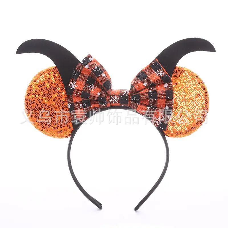 Cross-border Mickey Bow Headbands for Girls Party Accessories