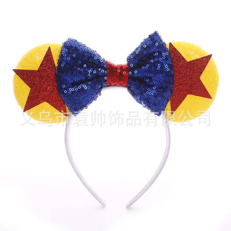 Cross-border Mickey Bow Headbands for Girls Party Accessories