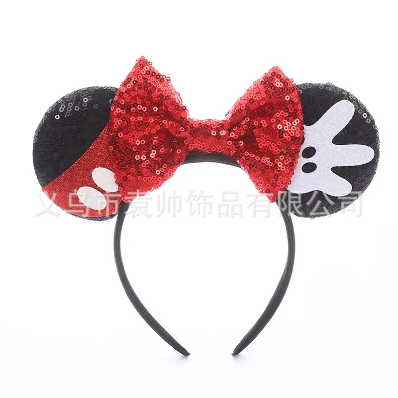 Cross-border Mickey Bow Headbands for Girls Party Accessories