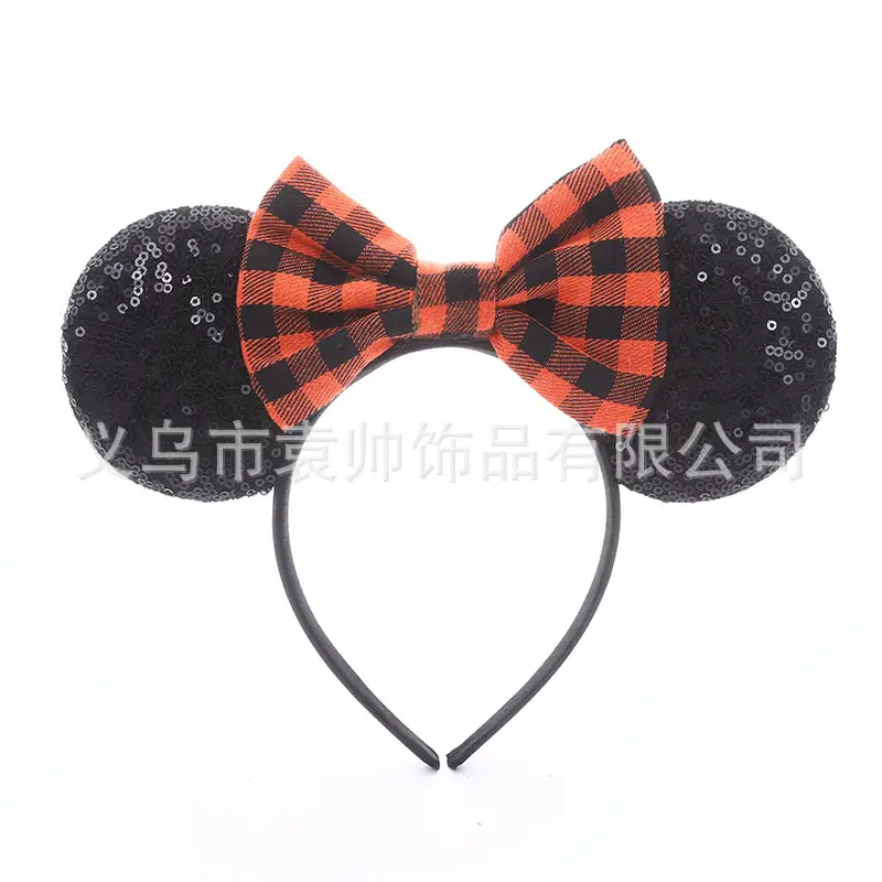 Cross-border Mickey Bow Headbands for Girls Party Accessories