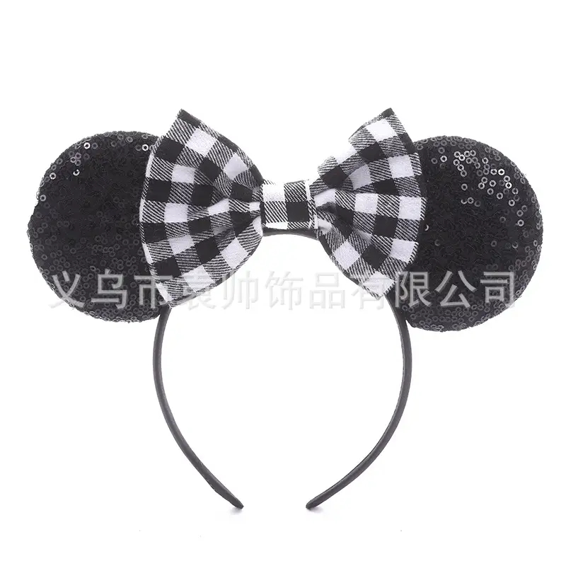 Cross-border Mickey Bow Headbands for Girls Party Accessories