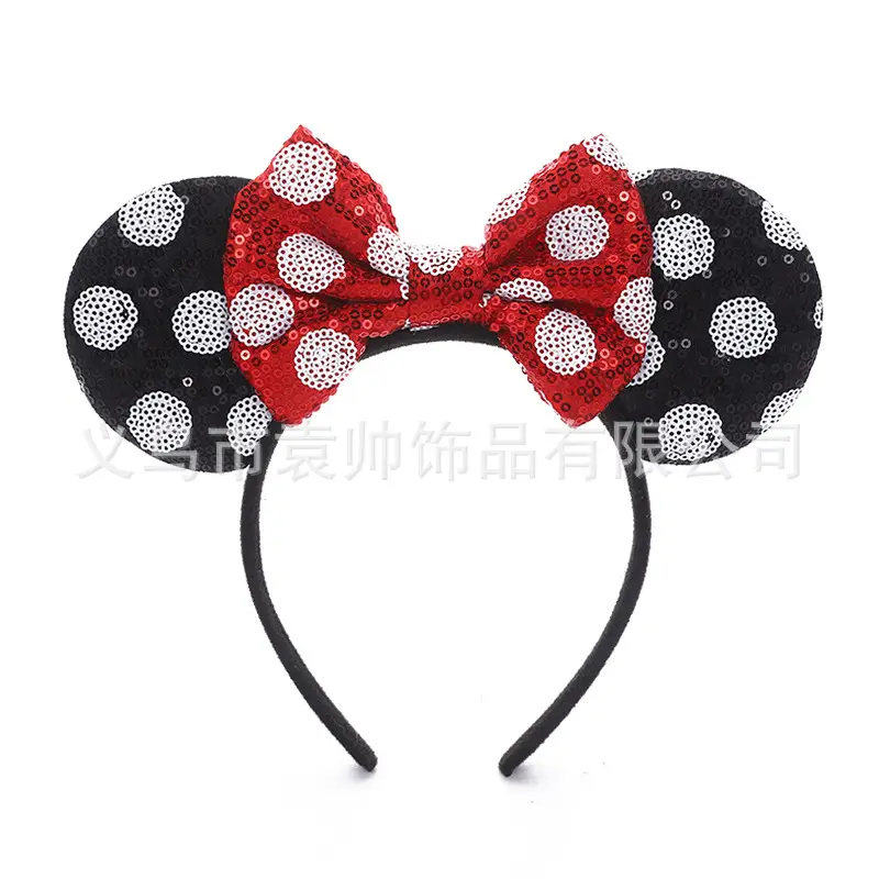Cross-border Mickey Bow Headbands for Girls Party Accessories