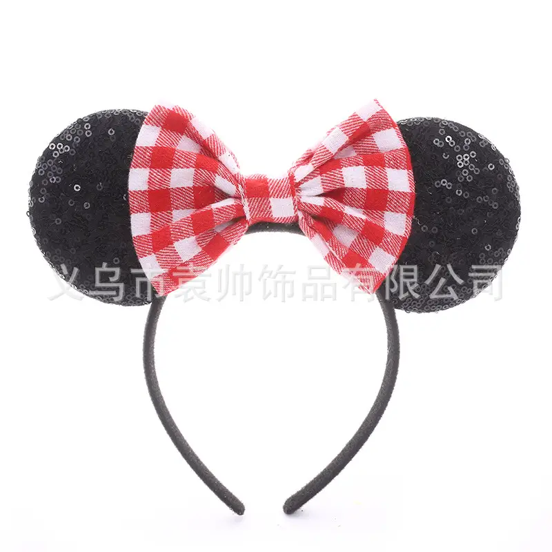 Cross-border Mickey Bow Headbands for Girls Party Accessories
