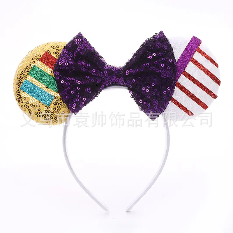 Cross-border Mickey Bow Headbands for Girls Party Accessories