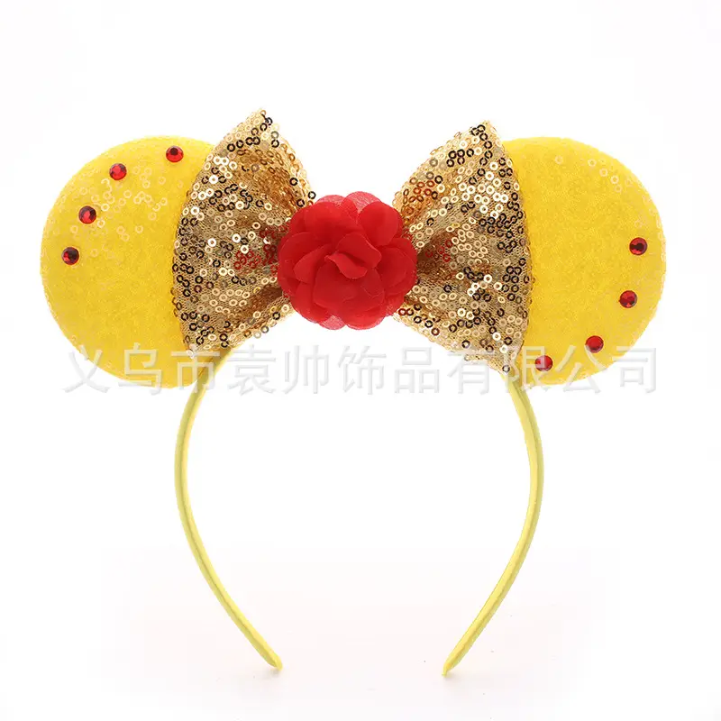 Cross-border Mickey Bow Headbands for Girls Party Accessories