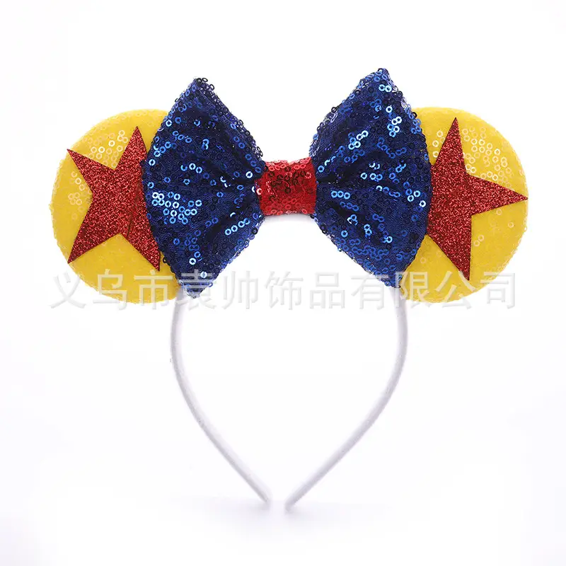 Cross-border Mickey Bow Headbands for Girls Party Accessories