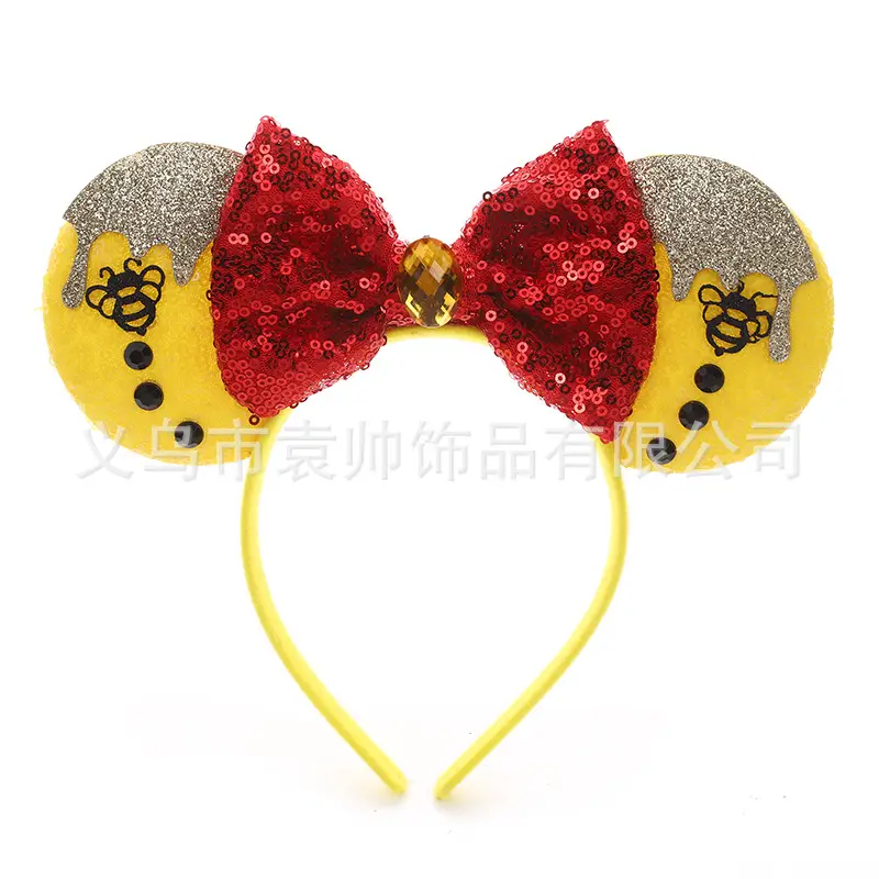 Cross-border Mickey Bow Headbands for Girls Party Accessories