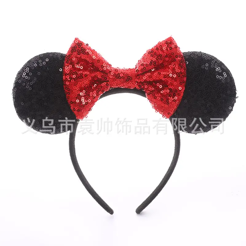 Cross-border Mickey Bow Headbands for Girls Party Accessories