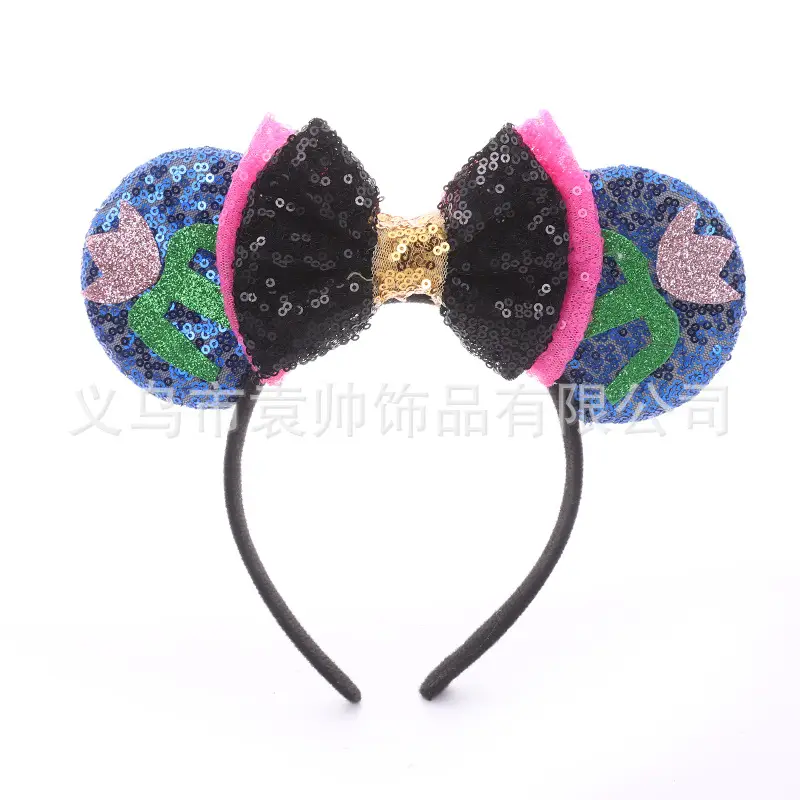 Cross-border Mickey Bow Headbands for Girls Party Accessories