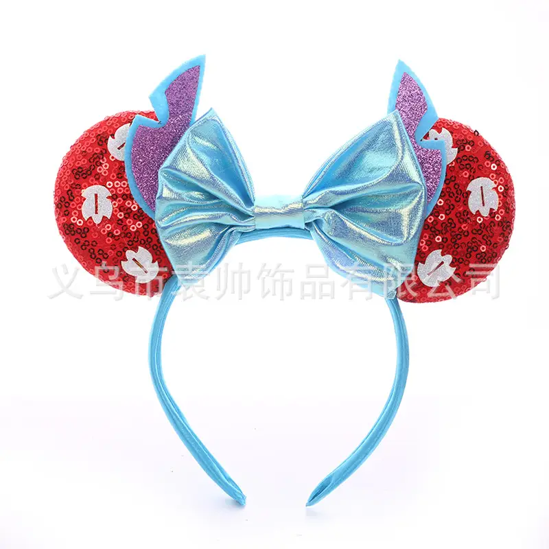 Cross-border Mickey Bow Headbands for Girls Party Accessories