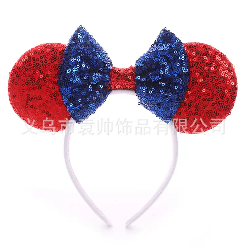 Cross-border Mickey Bow Headbands for Girls Party Accessories
