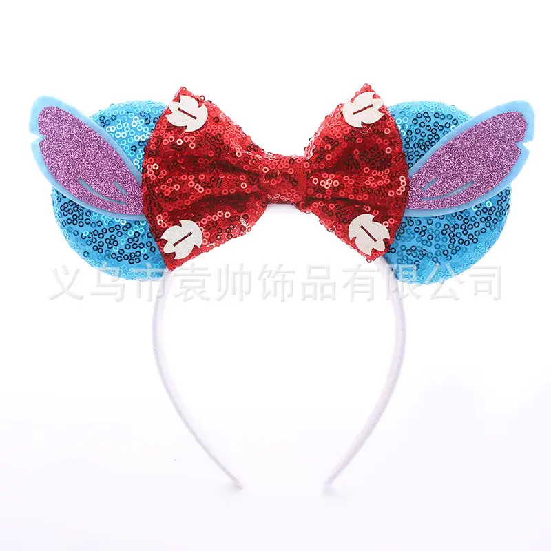 Cross-border Mickey Bow Headbands for Girls Party Accessories