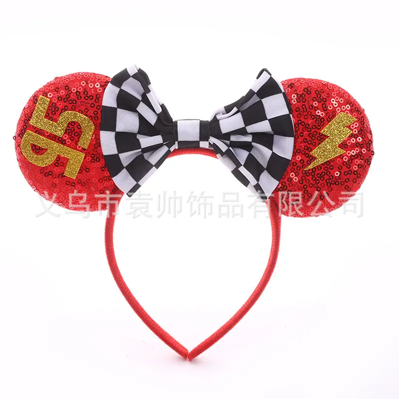Cross-border Mickey Bow Headbands for Girls Party Accessories