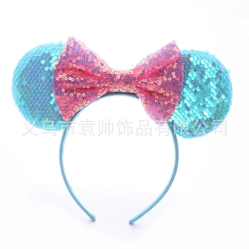 Cross-border Mickey Bow Headbands for Girls Party Accessories