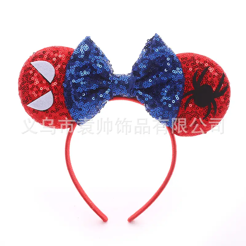 Cross-border Mickey Bow Headbands for Girls Party Accessories