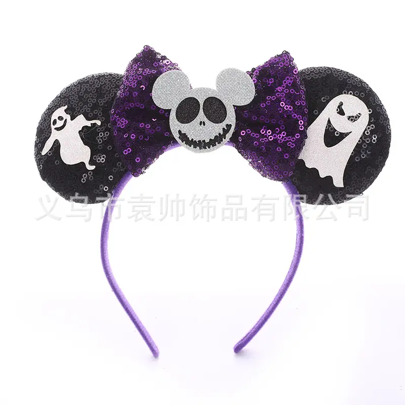 Cross-border Mickey Bow Headbands for Girls Party Accessories