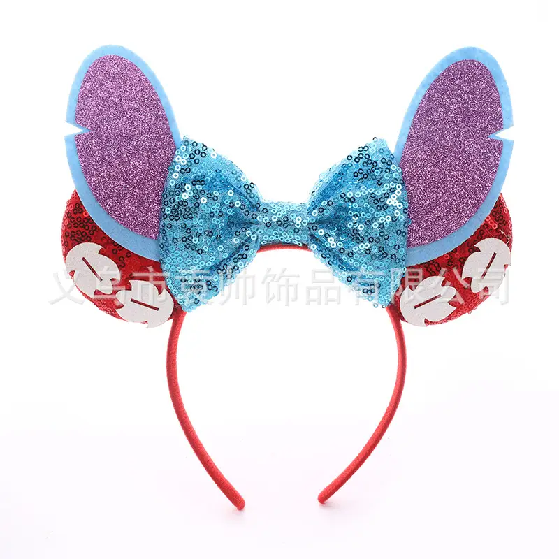 Cross-border Mickey Bow Headbands for Girls Party Accessories