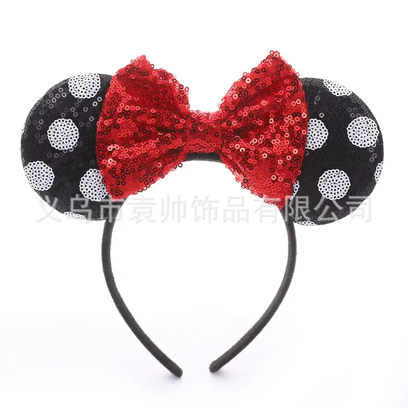 Cross-border Mickey Bow Headbands for Girls Party Accessories