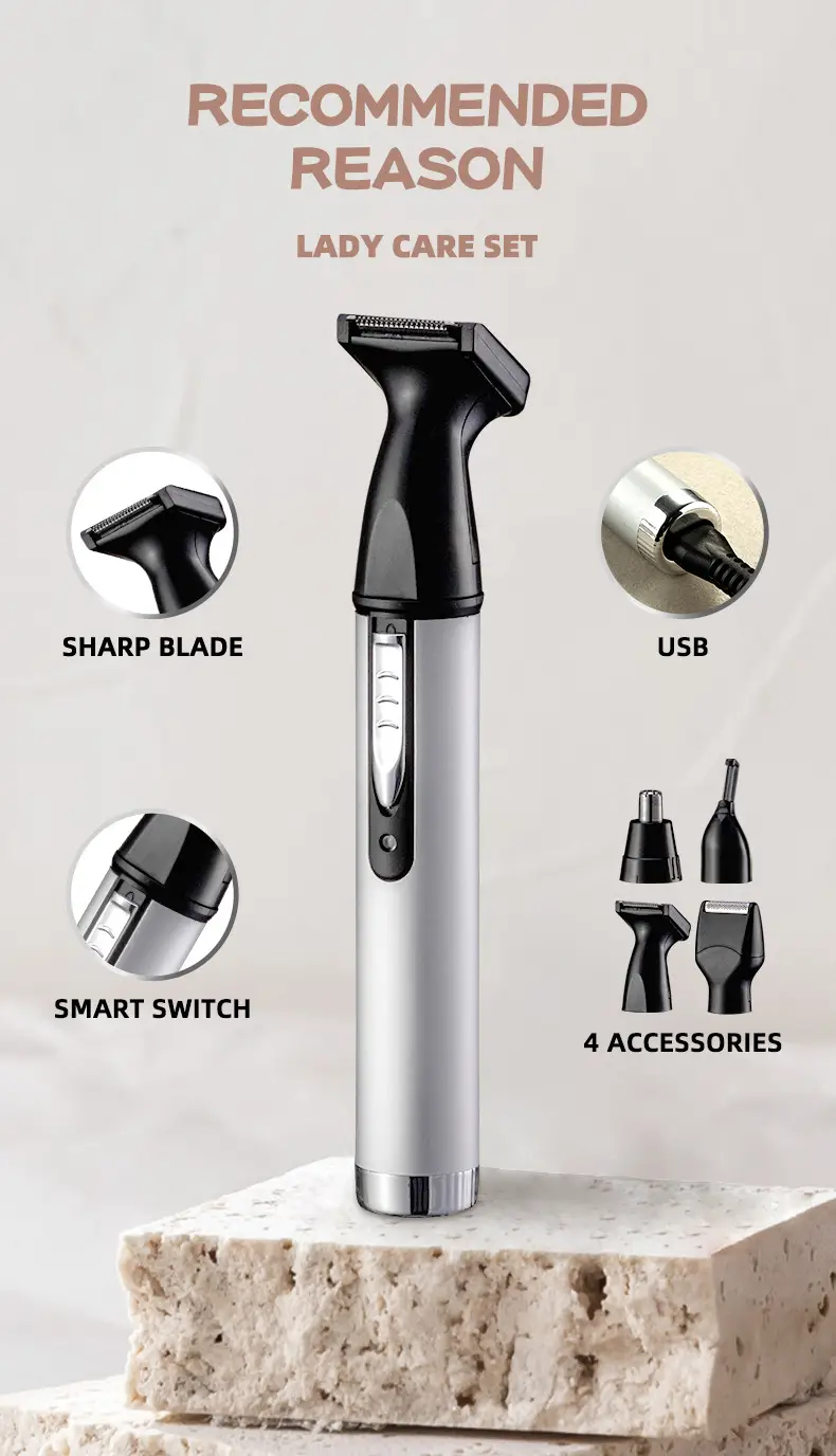 RuiBo 4-in-1 Electric Nose Hair Trimmer Set — feature 5