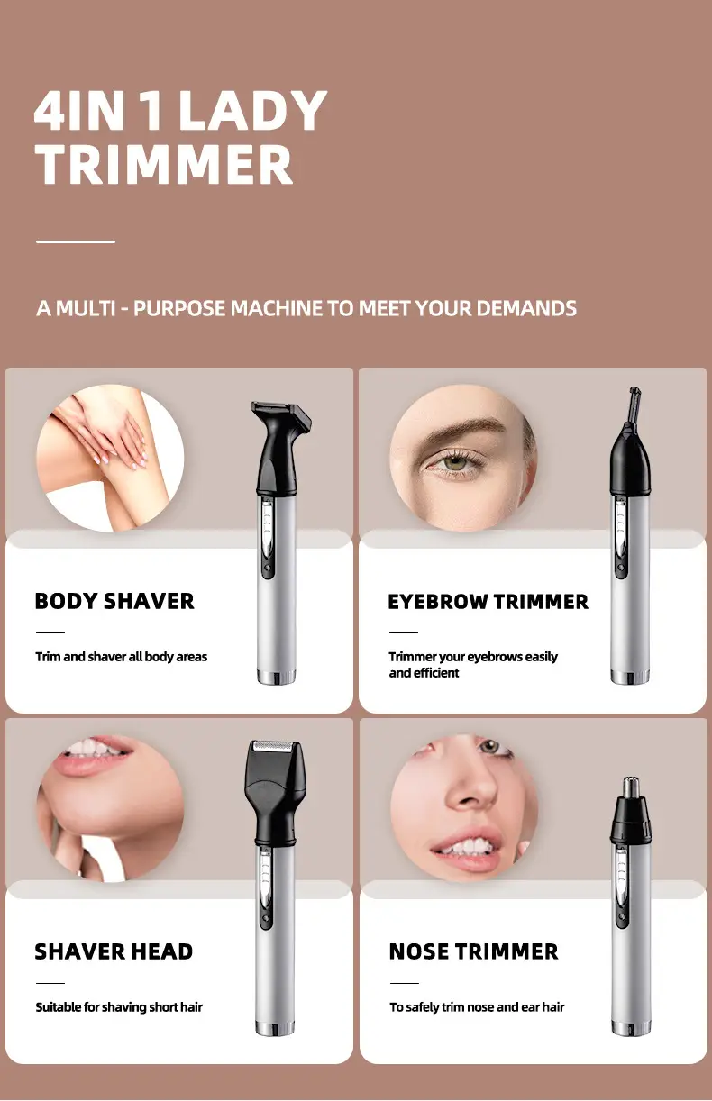 RuiBo 4-in-1 Electric Nose Hair Trimmer Set — feature 6