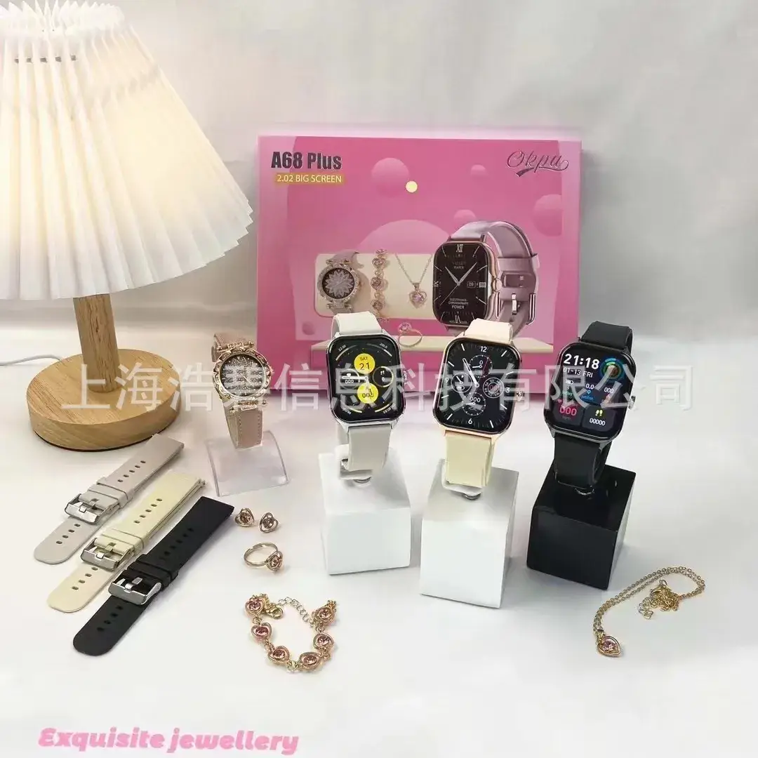 A68 Plus Smart Watch with Exquisite Jewelry Set - Image 5