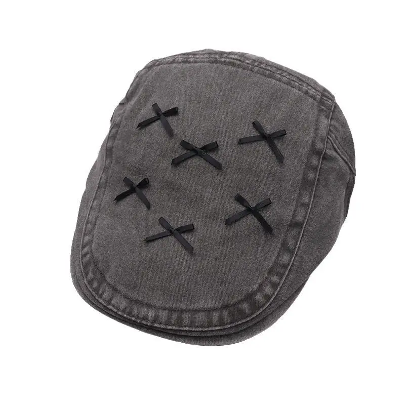 Women's Korean Bow Forward Hat Spring Summer Casual Beret - Image 8