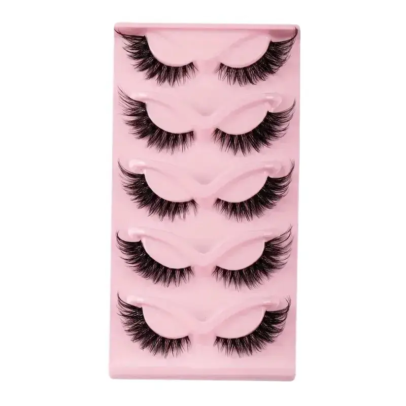5 Pairs of Fox-Type Slanted False Eyelashes for Women