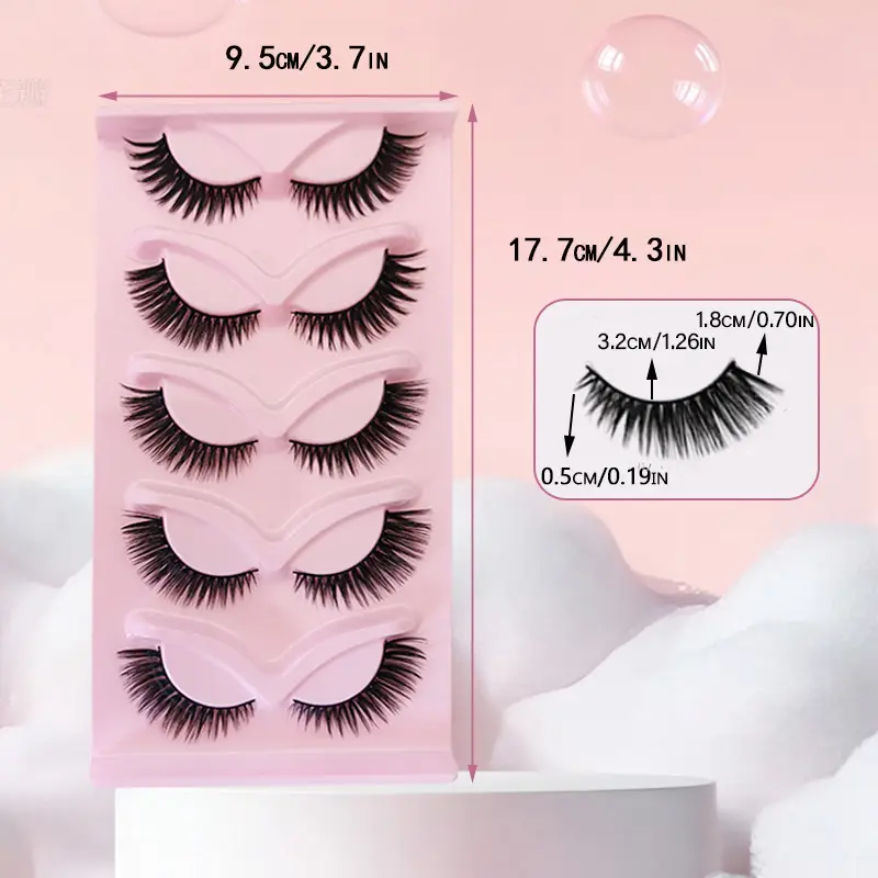 5 Pairs of Fox-Type Slanted False Eyelashes for Women — feature 14