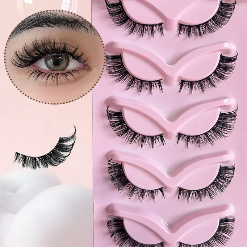 5 Pairs of Fox-Type Slanted False Eyelashes for Women — feature 5