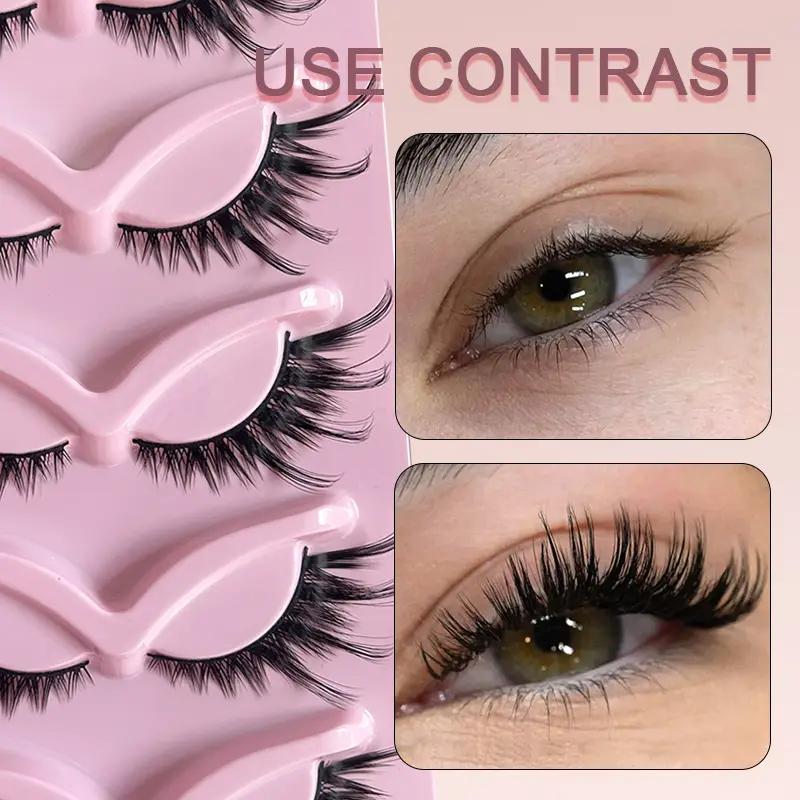 5 Pairs of Fox-Type Slanted False Eyelashes for Women — feature 9