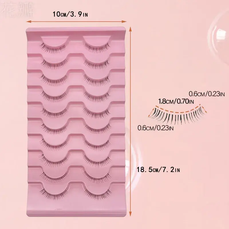 5 Pairs of Fox-Type Slanted False Eyelashes for Women
