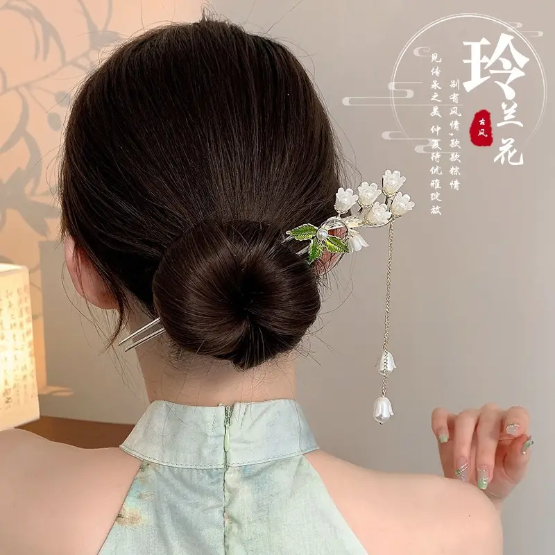 Women's Anticle Tassel Hairpin for Daily Hanfu Cheongsam