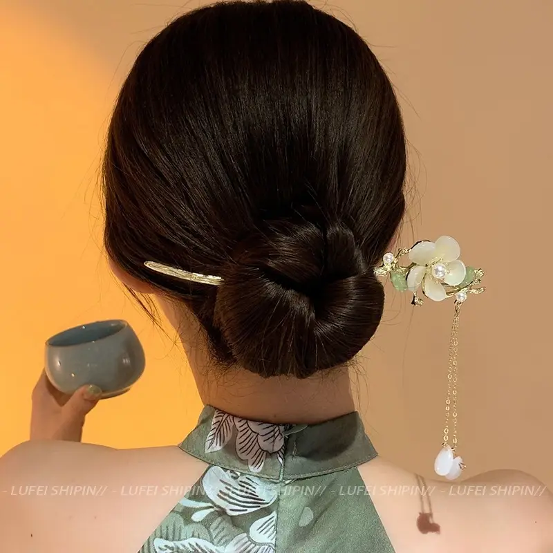 Women's Anticle Tassel Hairpin for Daily Hanfu Cheongsam
