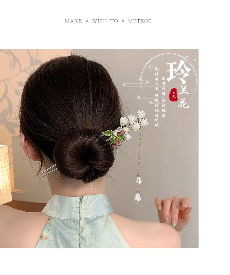 Women's Anticle Tassel Hairpin for Daily Hanfu Cheongsam — feature 1