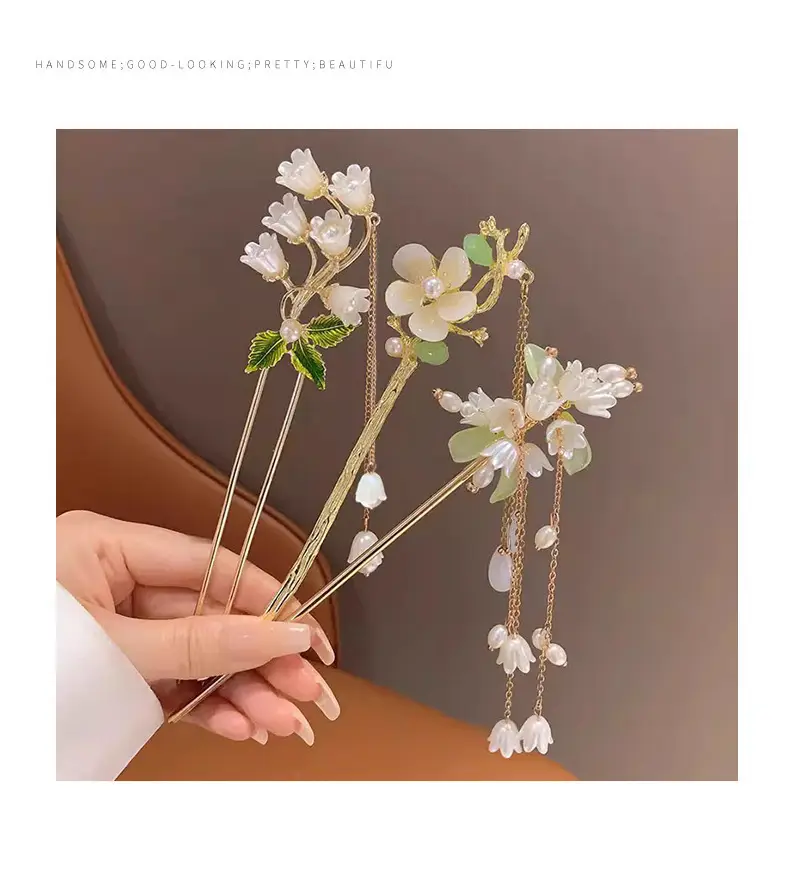 Women's Anticle Tassel Hairpin for Daily Hanfu Cheongsam — feature 2