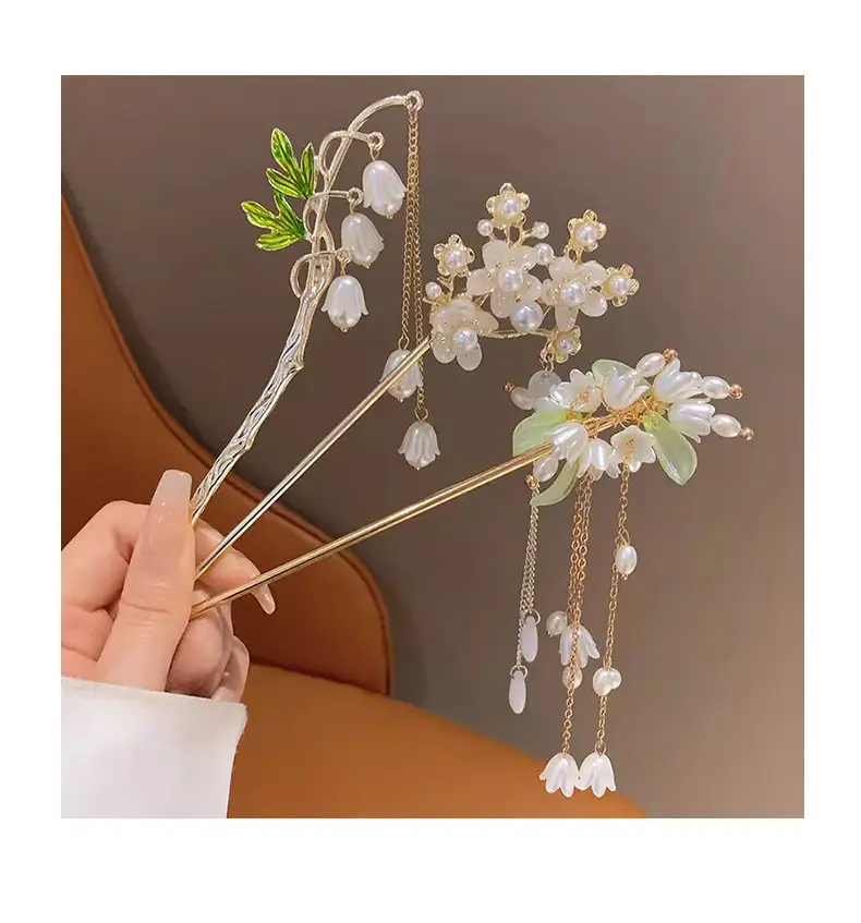 Women's Anticle Tassel Hairpin for Daily Hanfu Cheongsam — feature 4