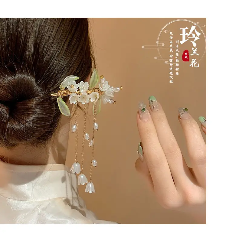 Women's Anticle Tassel Hairpin for Daily Hanfu Cheongsam — feature 5