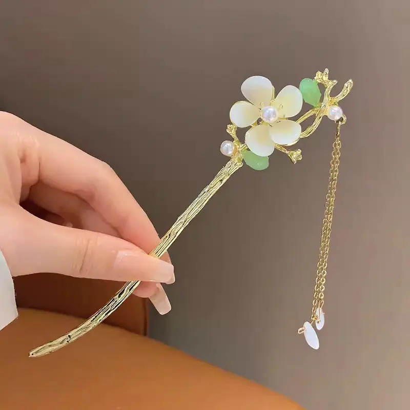Women's Anticle Tassel Hairpin for Daily Hanfu Cheongsam