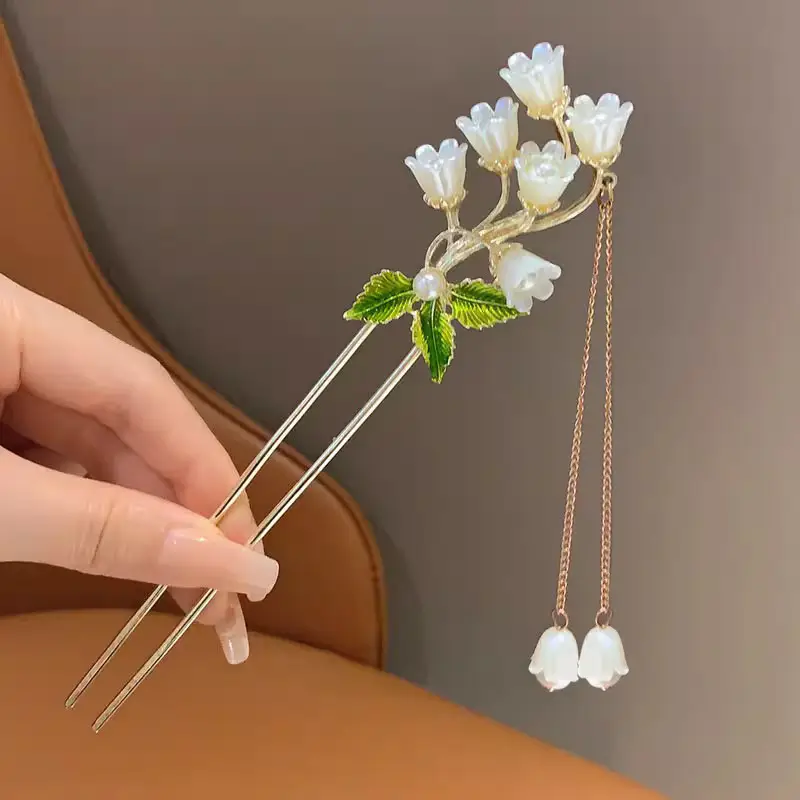 Women's Anticle Tassel Hairpin for Daily Hanfu Cheongsam