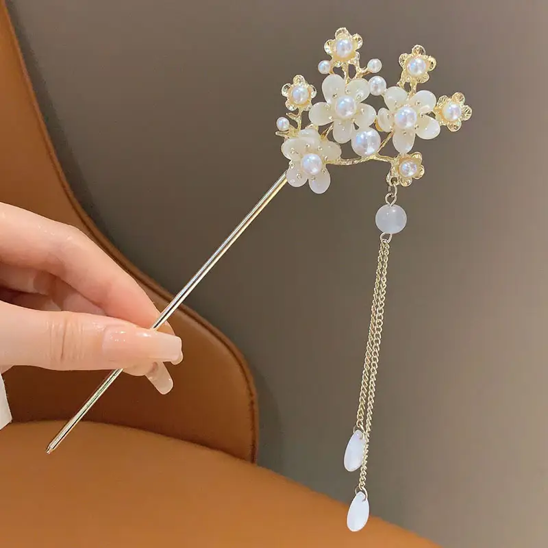 Women's Anticle Tassel Hairpin for Daily Hanfu Cheongsam